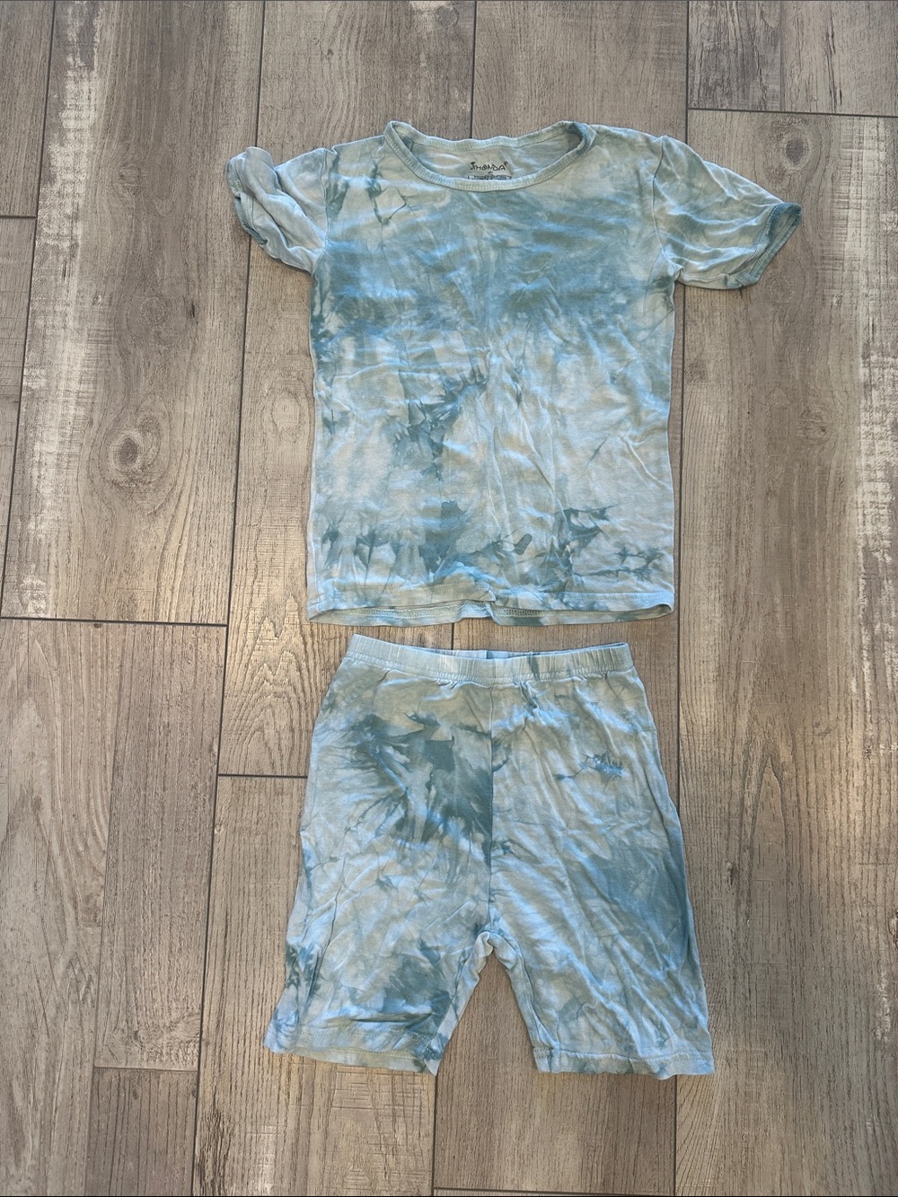 Junk Food Clothing Kids Light Blue Tie-Dye Pajama Set